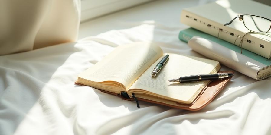 A desk with a vintage fountain pen and travel journal symbolizing transparency and documentation